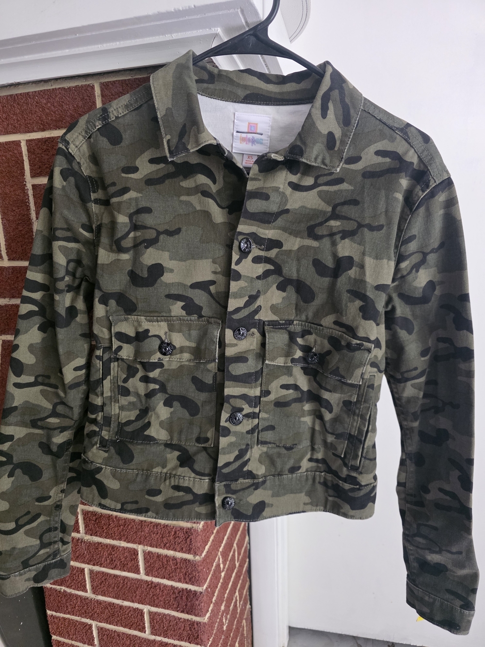 LuLaRoe Women's Camo Utility Jacket — Green & Black